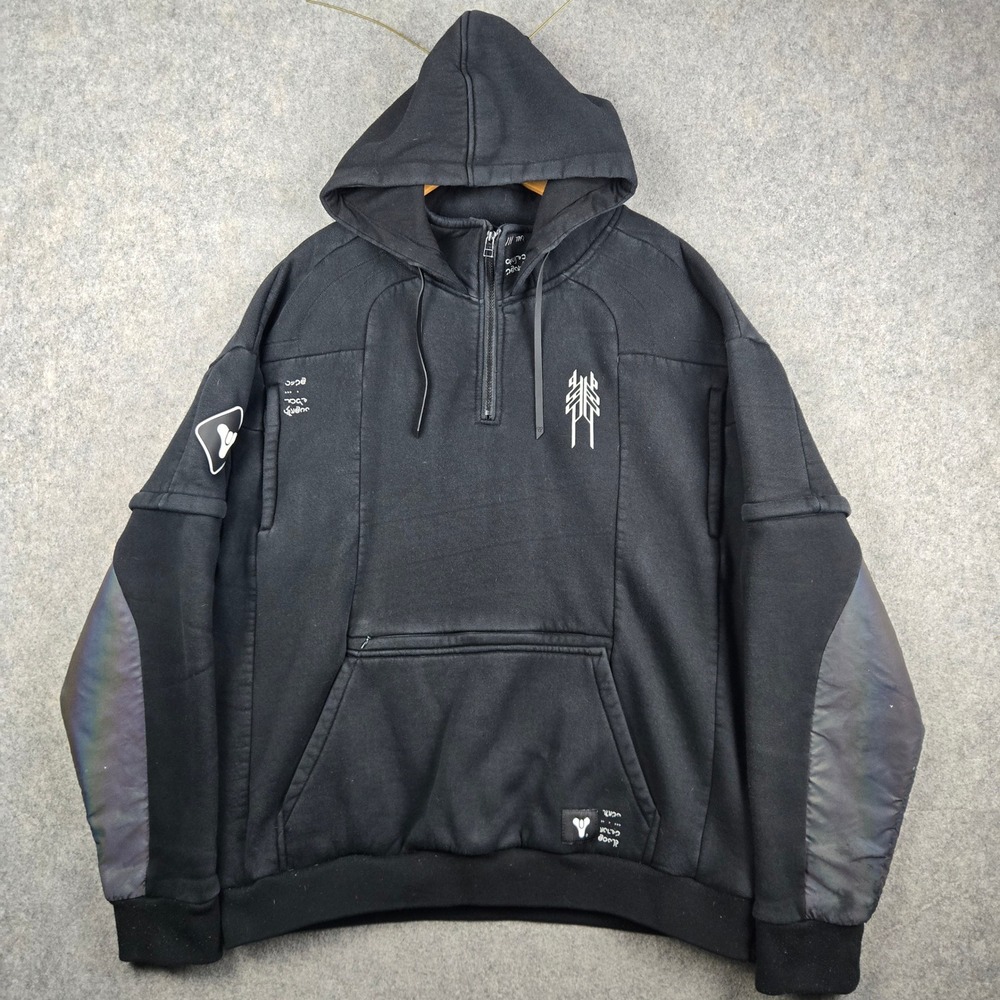 Bungie Destiny Expunge Tech Hoodie Mens 2XL Black Iridescent Graphic Bungie